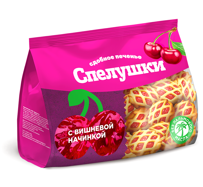 Сдобное печенье «Спелушки» с вишневой начинкой 330 г