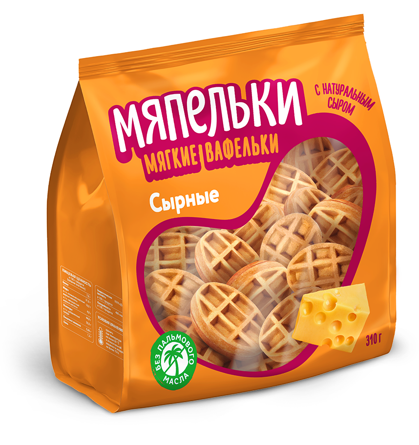 Мягкие вафли «Мяпельки» сырные 310 г